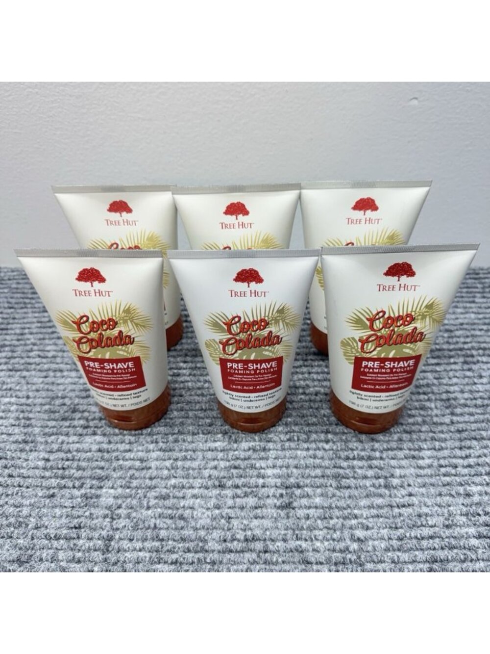 6 Pack Tree Hut Shave Prep Polish Coco Colada 7oz – Exfoliating & Has Allantoin